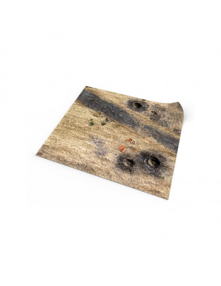 Tapis de latex recto verso - WASTELAND (48x48)