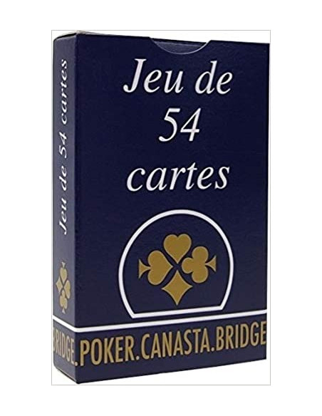 Jeu 54 Cartes - Dos Bleu