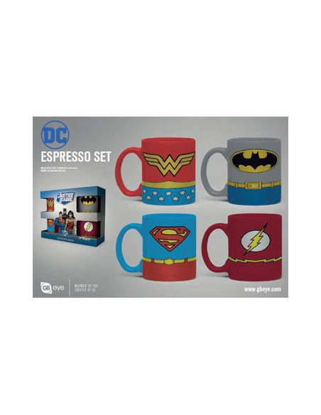 DC Comics pack 4 tasses Espresso Uniforms