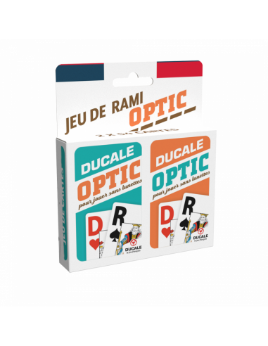 JEU DE 54 Cartes X2 - RAMI DUCALE OPTIC ECOPACK