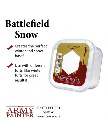 Army Painter : Flocages -  Battlefield Snow