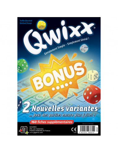 Qwixx Bonus - Bloc de score