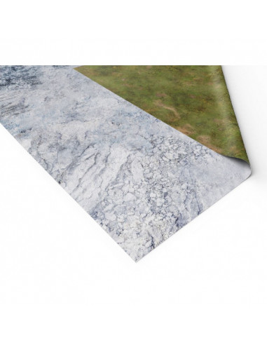 Tapis de Jeu Latex Recto / Verso - Désert de Glace / Plaine (ICE) - 48" X 48" (122cm x 122cm)