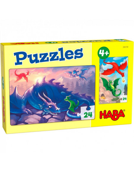 Puzzles 24 pièces Dragons - Haba