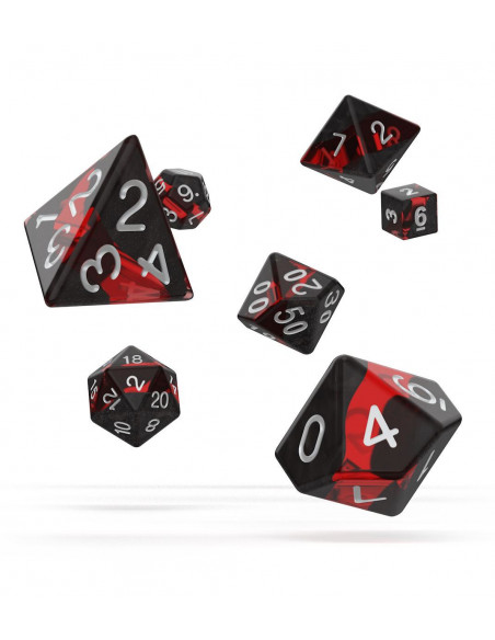 Oakie Doakie Dice dés RPG - Set Enclave - Ruby (7)