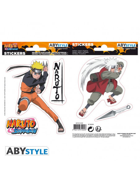 NARUTO SHIPPUDEN - Stickers - 16x11cm/ 2 planches - Naruto/ Jiraiya