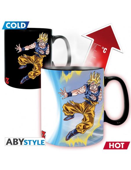 DRAGON BALL - Mug Heat Change - 460 ml - DBZ/ Goku VS Buu