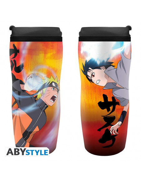 NARUTO SHIPPUDEN - Mug de voyage Naruto Vs Sasuke