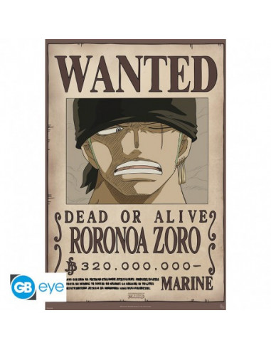 ONE PIECE - Poster Maxi 91,5x61 - Wanted Zoro new