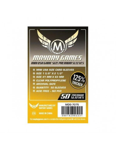 Protège Cartes Mini USA Premium Sleeves - 41x63mm (x50) MAYDAY GAMES