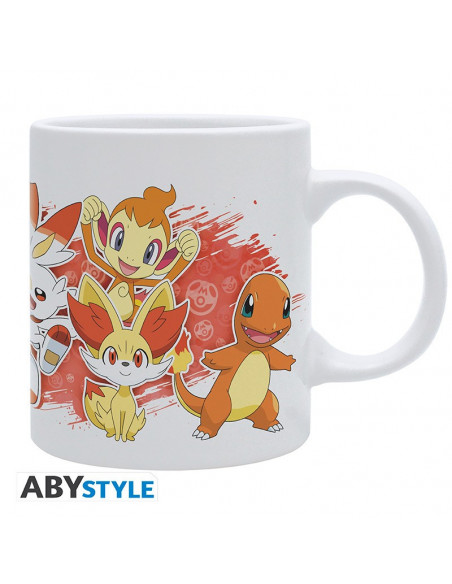 POKEMON - Mug - 320 ml - Starters Feu Blanc - subli - boîte