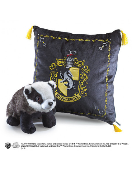 Peluche et coussin de la Maison de Poufsouffle - Harry Potter