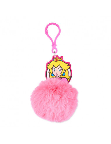 Nintendo- Super Mario- Porte clé pompon- Princess Peach