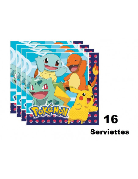 Pokemon 16 Serviettes