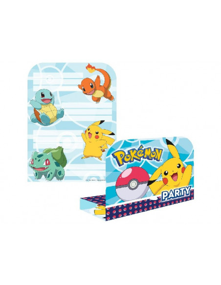 Pokemon 8 Invitations & Enveloppes