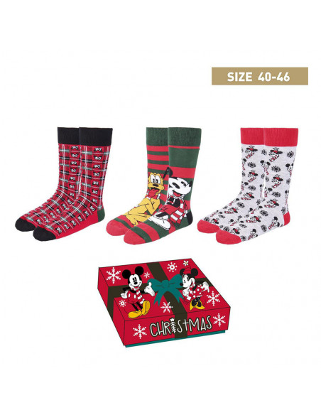 Disney pack 3 paires de chaussettes Mickey Christmas Collection 40-46