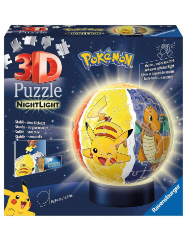 Puzzle 3D Ball 72P illuminé - Pokémon