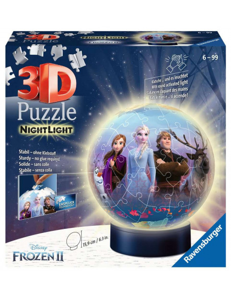 Puzzle 3D Ball 72P illuminé - La reine des neiges