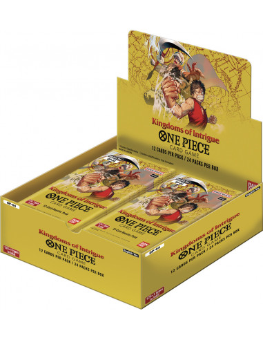 One Piece Card Game - 1 Boite de 24 Boosters Kingdoms of Intrigue OP04 (Boosters en Anglais, Boîte Complète et scellée)