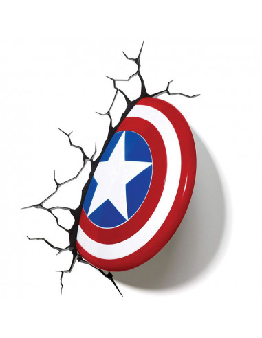 Marvel lampe 3D LED Captain America Shield