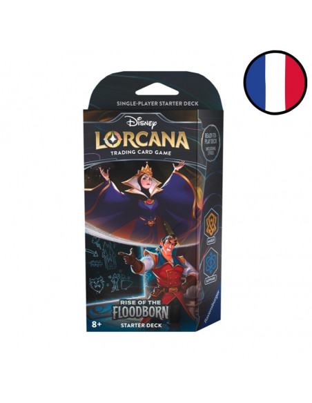 Disney Lorcana - L'Ascension des Floodborn : Deck de Démarrage - LA REINE ET GASTON  (Précommande Réassort Janvier 2024) FR