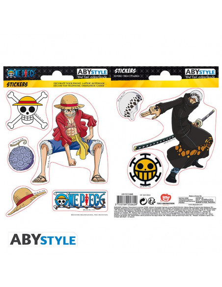 ONE PIECE - Stickers - 16x11cm/ 2 planches - Luffy & Law