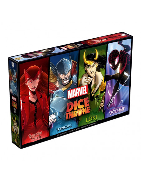 DICE THRONE MARVEL – Thor, Loki, Spiderman, Scarlet Witch (Tarif Spécial Précommande - Sortie Prévue le 29/03/24)