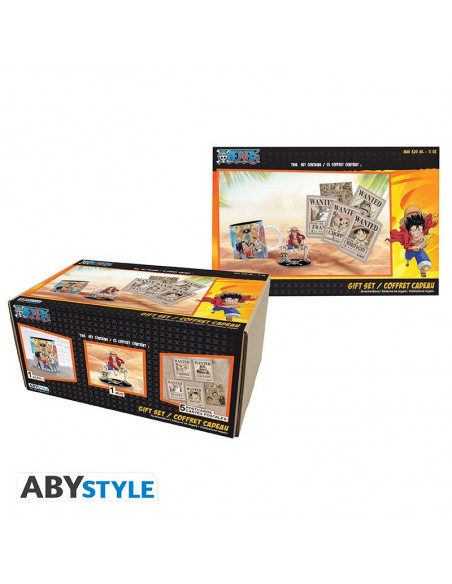 ONE PIECE - Pack Mug + Acryl + Cartes Postales "Luffy"