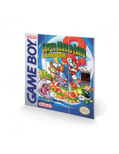 Nintendo - Gameboy - Tableau en Bois - Super Mario Land