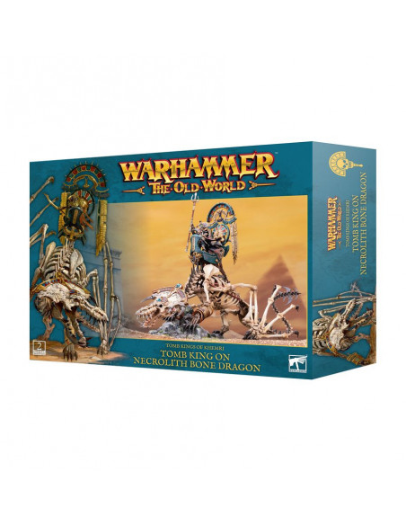 Warhammer - The Old World - Roi des Tombes/Prêtre Liche sur Dragon d'Os Nécrolithe