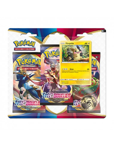 Pokemon EB01 - Épée et Bouclier : Pack 3 Boosters Morpeko