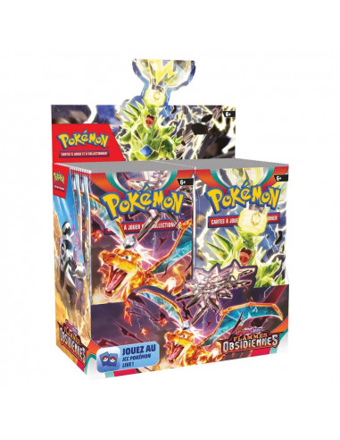 Pokémon EV03 - Flammes Obsidiennes : Display de 36 Boosters