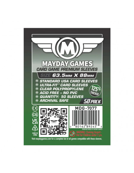 Protège Cartes Premium - 63.5x88mm (x50) Mayday Games