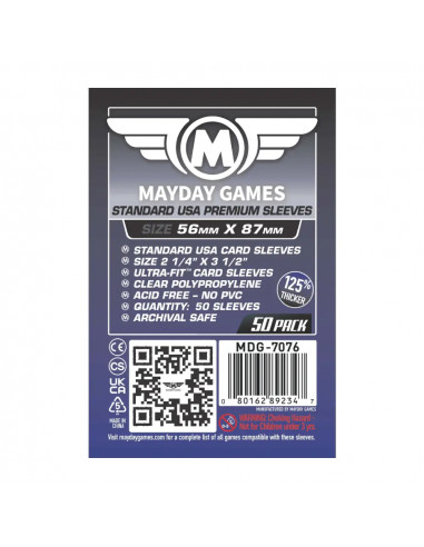 Protège Cartes Premium - 56x87mm (x50) Mayday Games