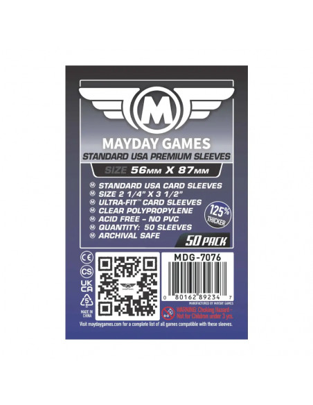 Protège Cartes Premium - 56x87mm (x50) Mayday Games