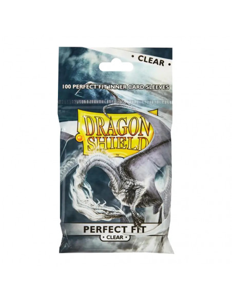 100 Dragon Shield Perfect Fit : Clear/Clear