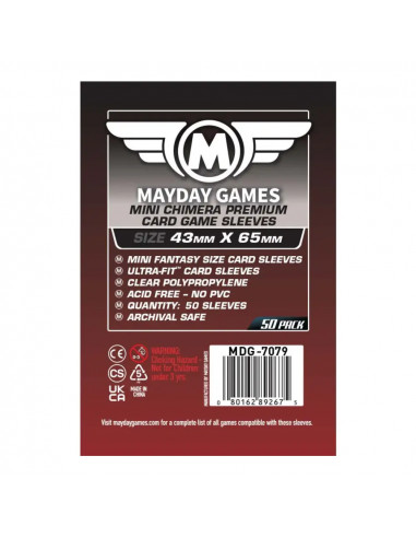 Protège Cartes Premium - 43x65mm (x50) Mayday Games