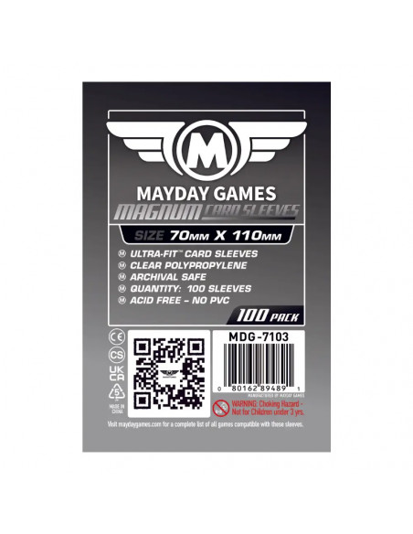 Protège Cartes - 70x110mm (x100) Mayday Games