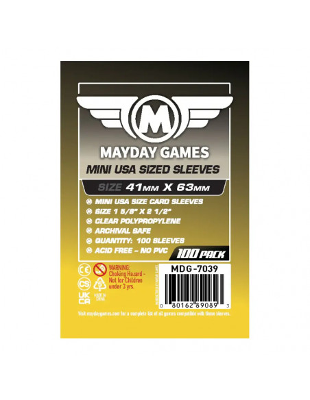 Protège Cartes - 41x63mm (x100) Mayday Games