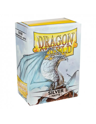 100 Dragon Shield Matte : Silver