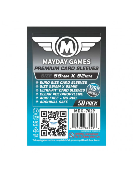 Protège Cartes Premium - 59x92mm (x50) Mayday Games