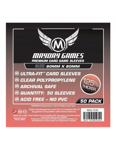 Protège Cartes Premium - 80x80mm (x50) Mayday Games