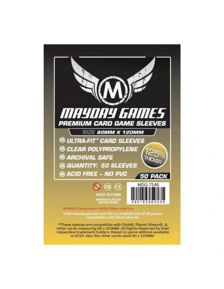 Protège Cartes Premium - 80x120mm (x50) Mayday Games