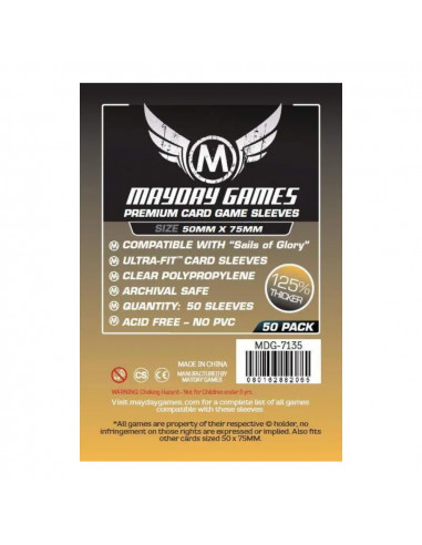 Protège Cartes Premium - 50x75mm (x50) Mayday Games