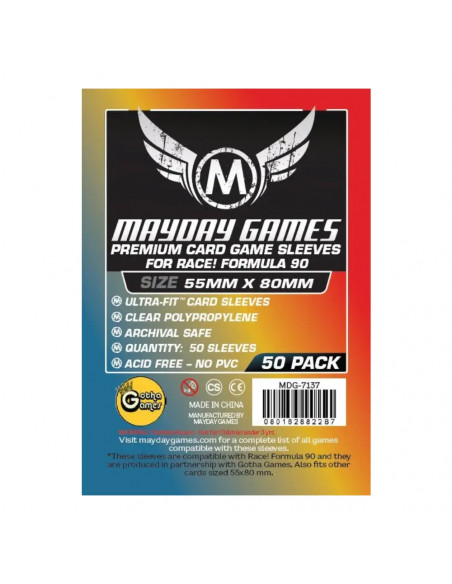 Protège Cartes Premium - 55x80mm (x50) Mayday Games