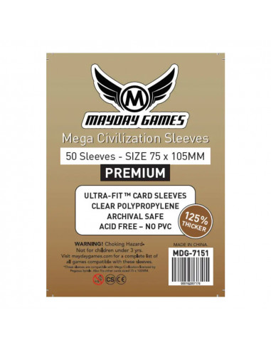 Protège Cartes Premium - 75x105mm (x50) Mayday Games