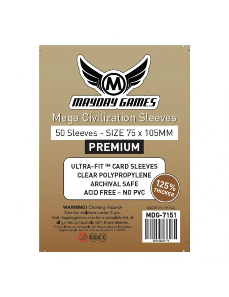 Protège Cartes Premium - 75x105mm (x50) Mayday Games