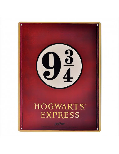 Harry Potter - Plaque métal "Voie 9 3/4" (28x38) Broch.