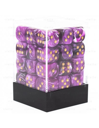 CHESSEX - Set de 36 dés 6 - VORTEX - Violet/Or