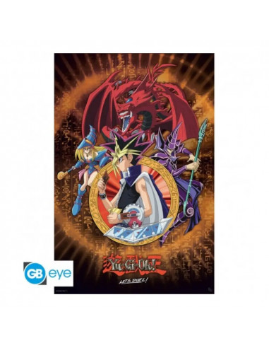 Poster Maxi Yu-Gi-Oh! (91,5x61) - Yugi Slifer et Magicien